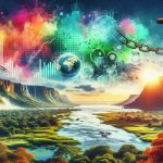 A detailed, high-definition image representing the concept of debt relief bringing hope for Zambia. The scenery would ideally depict a peaceful dawn of a new year, maybe with the first rays of the morning sun gently falling on a wide expanse of the Zambezi River or the Victoria falls, symbolizing a fresh start. Vibrant colors splashed across the sky, verdant green surroundings, and maybe a flock of birds moving across the sky, indicating prosperity and progress. Include symbols of economy such as charts and graphs improving, or chains breaking to represent freedom from debt