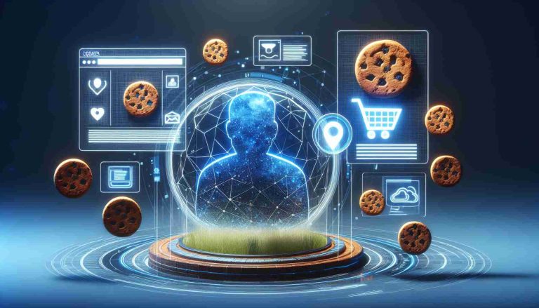 Generate a realistic, high-definition image depicting the concept of a website that 'knows' a user, encapsulating how cookies can transform a person's browsing experience. Illustrate this abstract idea with elements like symbolic representations of cookies, a personalized web page, and user interaction with the system. Ensure that the image carries a sense of digital sophistication.