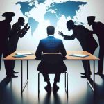High definition image depicting a hypothetical situation of a politician being accused of overlooking foreign leaders, specifically from the African continent. The image could feature the politician turned away from a table with discussion papers nearby, while silhouettes representing African leaders try to get his attention. The emphasis should be on the apprehensive atmosphere and the sense of distance, without using real-life politicians.