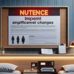 High-definition photograph with a realistic aesthetic depicting an urgent notice of impending significant changes meant for hotel workers. The scene presents the message either on a notice board, in a flyer, or a digital screen in a hotel setting showing the urgency and gravity of the announcement.