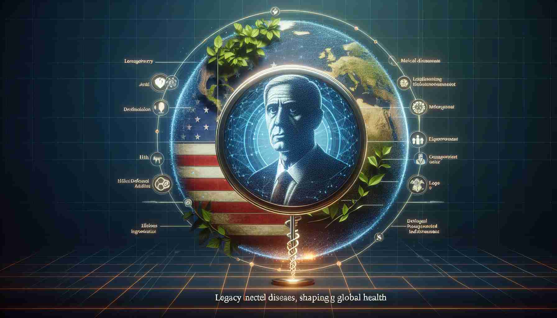 A realistic high-definition image representing the impact and legacy of a significant politician, focusing on his fight against neglected diseases shaping global health. The image could illustrate medical advancements and breakthroughs, global health improvement indicators such as decreasing illness rates, and symbols of hope and resilience. Note that the politician in question is not depicted in the image, instead focusing on the abstract concepts of legacy, health, resilience, and global impact.