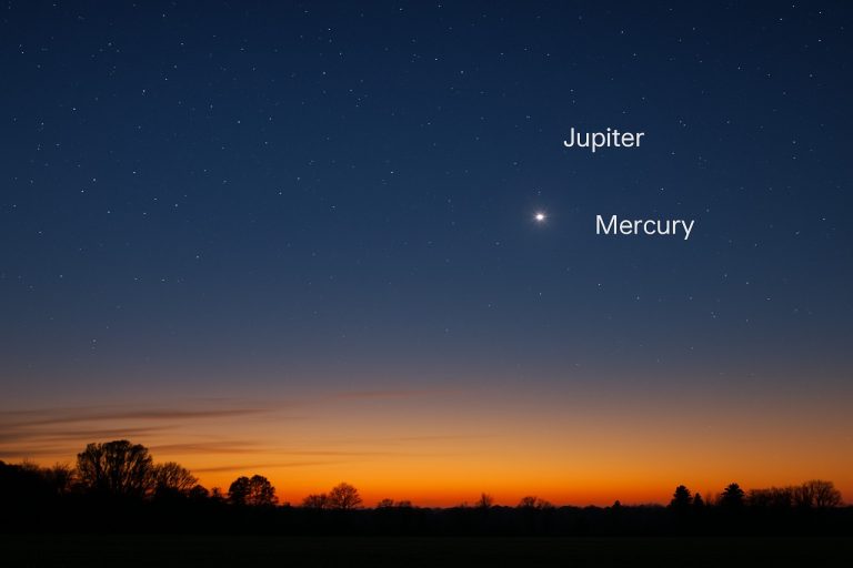 Dança Rara ao Crepúsculo de Mercúrio e Júpiter: Como Observar a Conjunção Planetária de 2025 Hoje à Noite 
